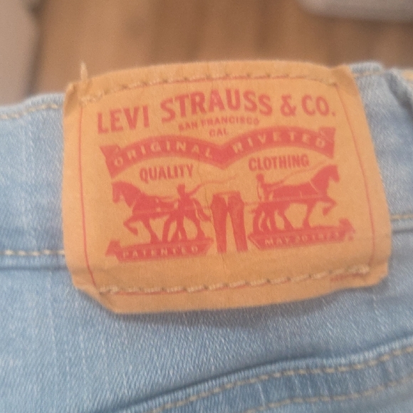 Levi's Girls Kids Jeans - Light Blue and Dark Blue - Picture 9 of 10